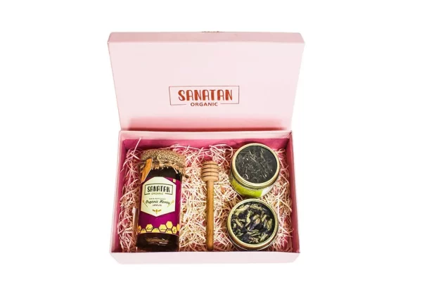 1 Honey + 2 Tea in Premium Pink Gift Box