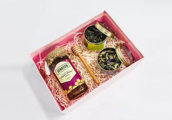1 Honey + 2 Tea in Premium Pink Gift Box - Image 4