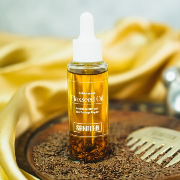 Flaxseed Oil [Coldpressed Oil of Flaxseeds for Hair]-50ml - Image 3