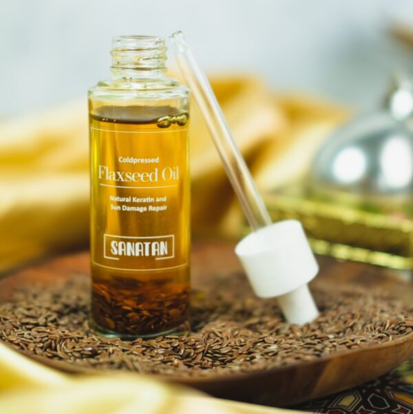 Flaxseed Oil [Coldpressed Oil of Flaxseeds for Hair]-50ml - Image 4